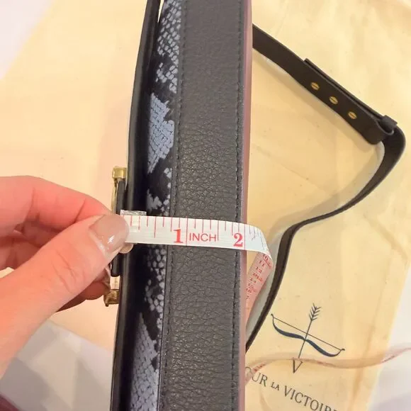 Pour La Victoire Womens Etage Convertible Leather Shoulder Bag Ice Multi Grey - Picture 14 of 16